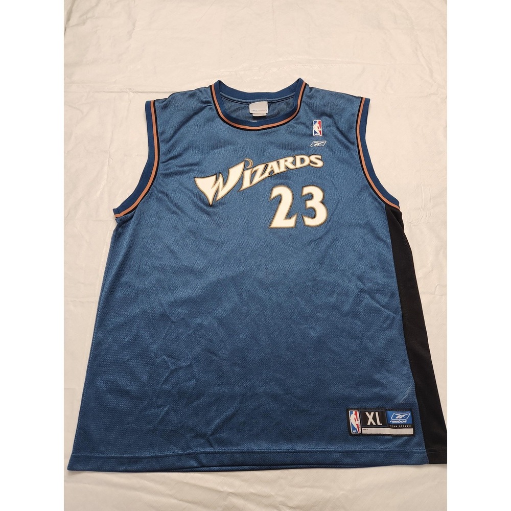 Vintage Washington Wizards Jersey Mens XL Blue NBA Basketball Jordan 23 Reebok